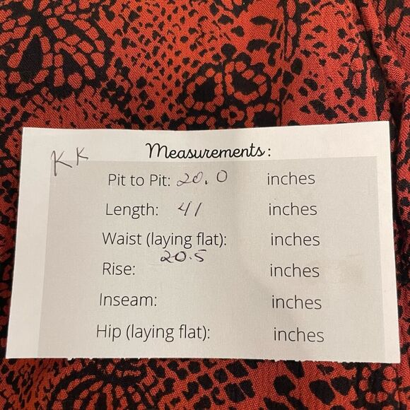 Garnet Hill Kimono Style Dress Viscose Rust Black Print Medium - Picture 9 of 9